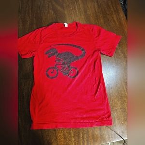 Printed Tee Dinosaur on Bike